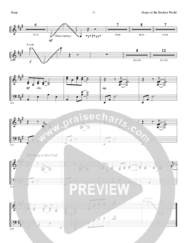 Hope Of The Broken World (Choral Anthem SATB) Harp (Lillenas Choral / Arr. David Clydesdale)