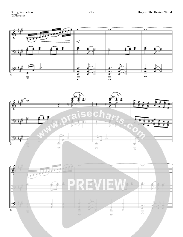 Hope Of The Broken World (Choral Anthem SATB) String Reduction (Lillenas Choral / Arr. David Clydesdale)