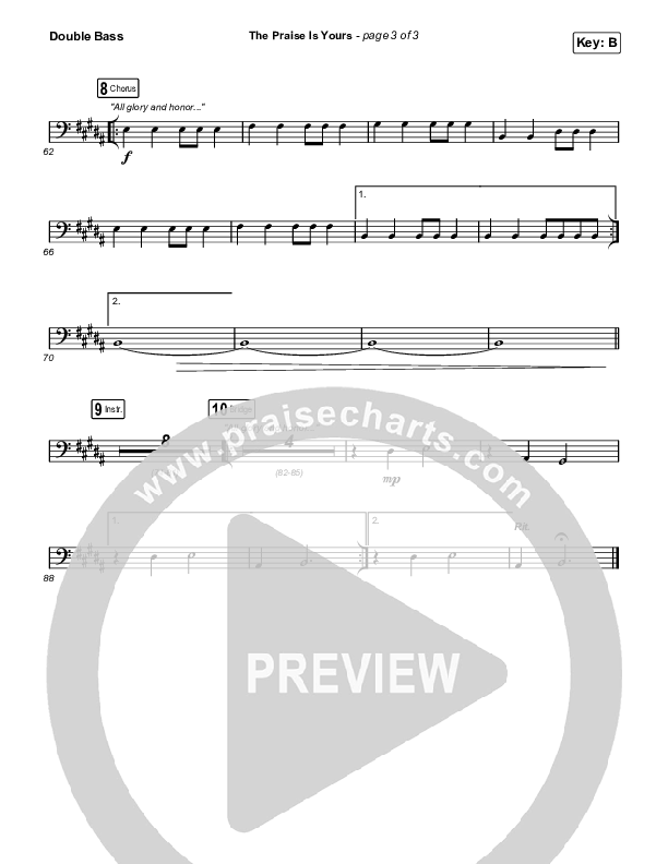 The Praise Is Yours (Live) String Bass (Matt Redman)