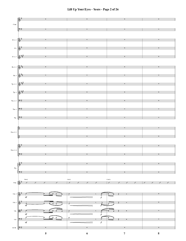 Lift Up Your Eyes (Choral Anthem SATB) Orchestration (Word Music Choral / Arr. Daniel Semsen)