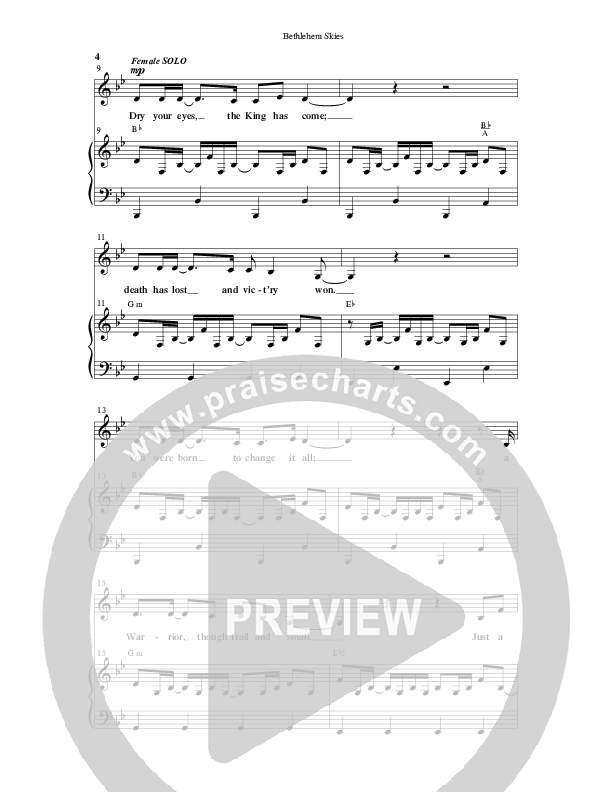 Bethlehem Skies (Choral Anthem SATB) Anthem (SATB/Piano) (Word Music Choral / Arr. Daniel Semsen)