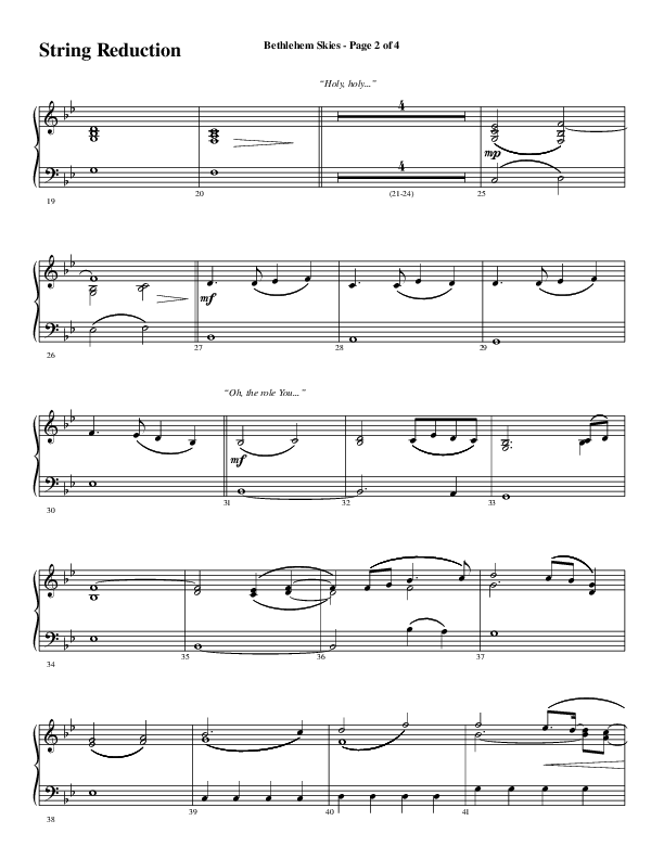 Bethlehem Skies (Choral Anthem SATB) String Reduction (Word Music Choral / Arr. Daniel Semsen)