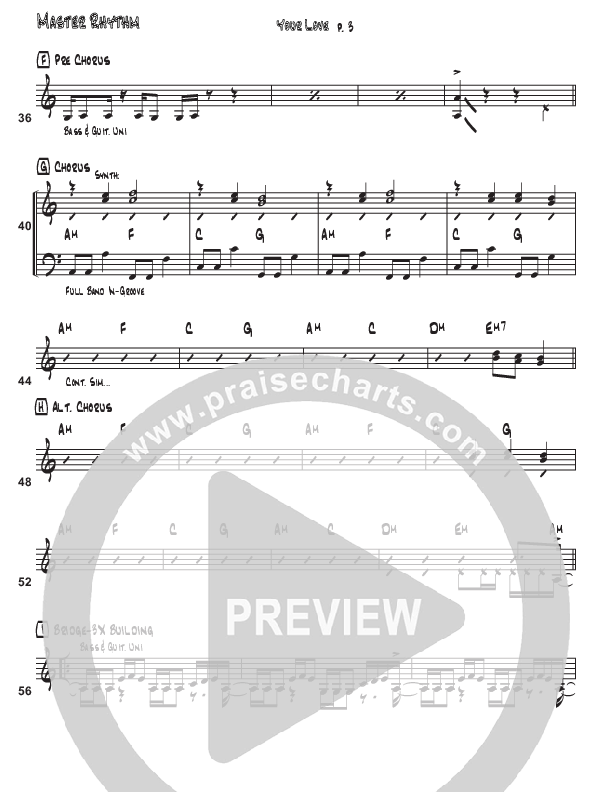 Your Love Rhythm Chart (Third Culture Worship)