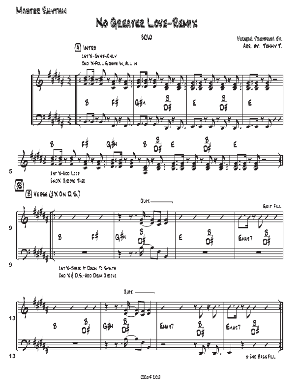 No Greater Love Rhythm Chart (Third Culture Worship)