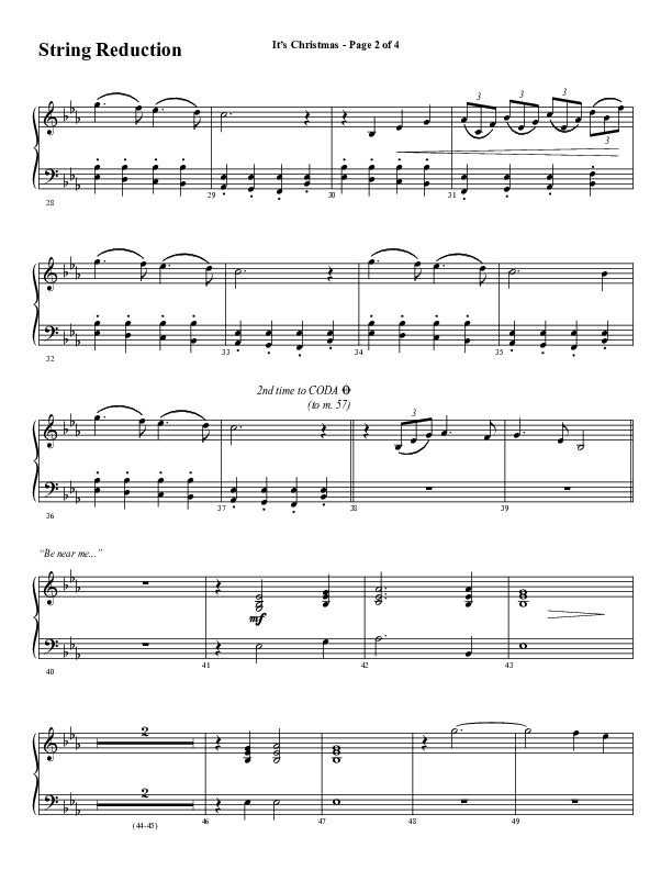 It's Christmas (Choral Anthem SATB) String Reduction (Word Music Choral / Arr. Jay Rouse)