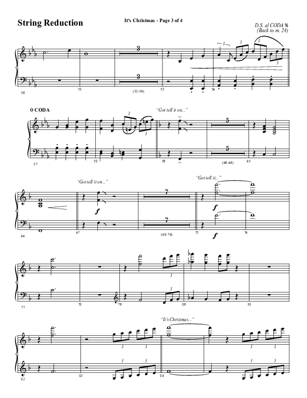 It's Christmas (Instrumental) String Reduction (Word Music Choral / Arr. Jay Rouse)