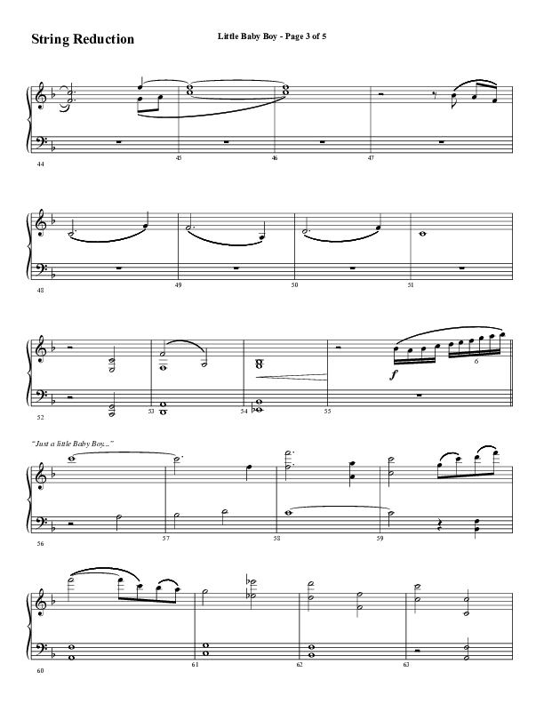 Little Baby Boy (Choral Anthem SATB) String Reduction (Word Music Choral / Arr. J. Daniel Smith)
