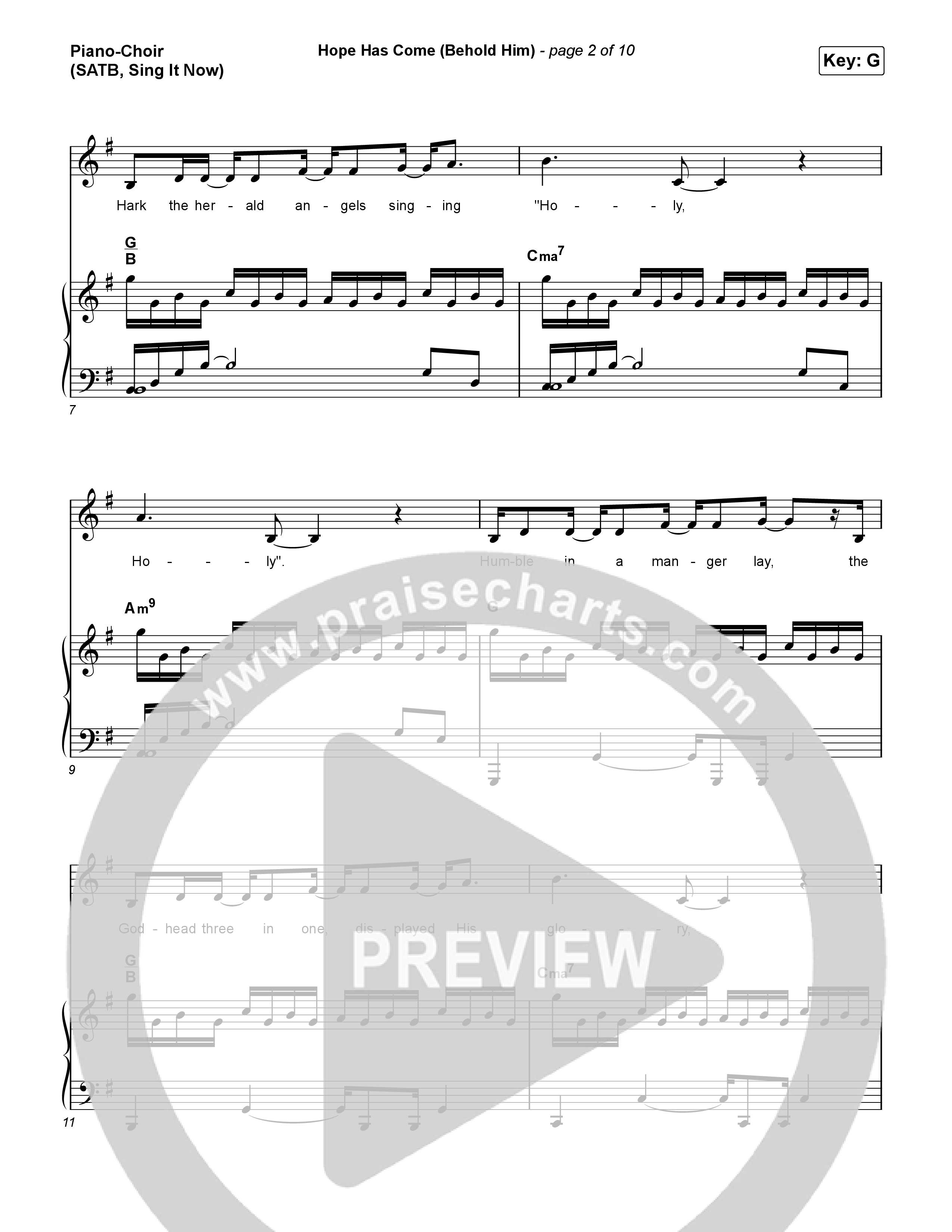 Hope Has Come (Behold Him) (Sing It Now SATB) Piano/Choir (SATB) (Red Rocks Worship / Arr. Luke Gambill)