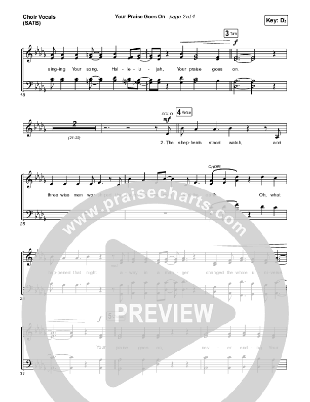 Your Praise Goes On (Choral Anthem SATB) Choir Sheet (SATB) (Crowder / Arr. Luke Gambill)