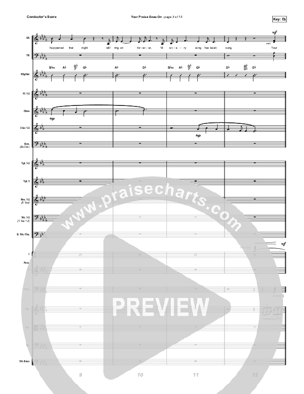 Your Praise Goes On (Choral Anthem SATB) Conductor's Score (Crowder / Arr. Luke Gambill)