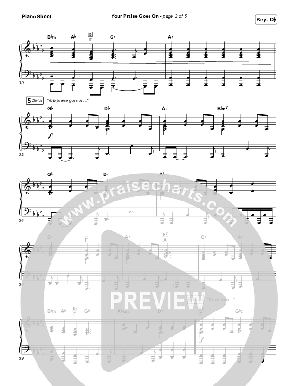 Your Praise Goes On (Choral Anthem SATB) Piano Sheet (Crowder / Arr. Luke Gambill)