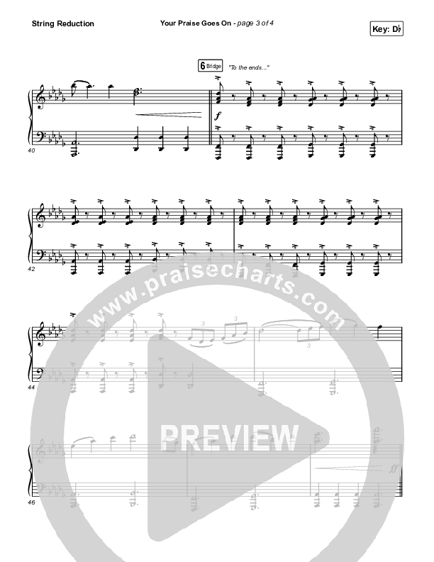 Your Praise Goes On (Choral Anthem SATB) String Reduction (Crowder / Arr. Luke Gambill)