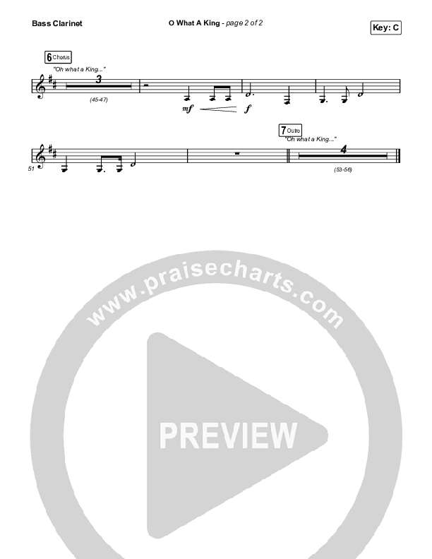 O What A King (Choral Anthem SATB) Bass Clarinet (Katy Nichole / Arr. Luke Gambill)