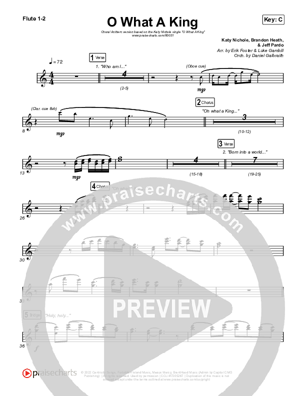 O What A King (Choral Anthem SATB) Wind Pack (Katy Nichole / Arr. Luke Gambill)