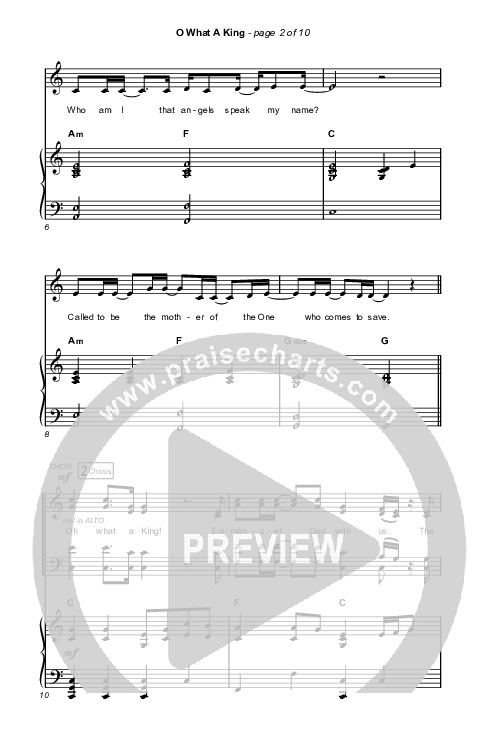 O What A King (Choral Anthem SATB) Octavo (SATB & Pno) (Katy Nichole / Arr. Luke Gambill)