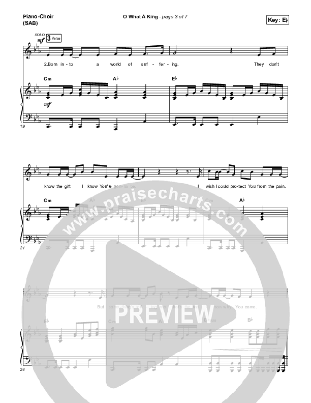 O What A King (Worship Choir SAB) Piano/Choir (SAB) (Katy Nichole / Arr. Luke Gambill)