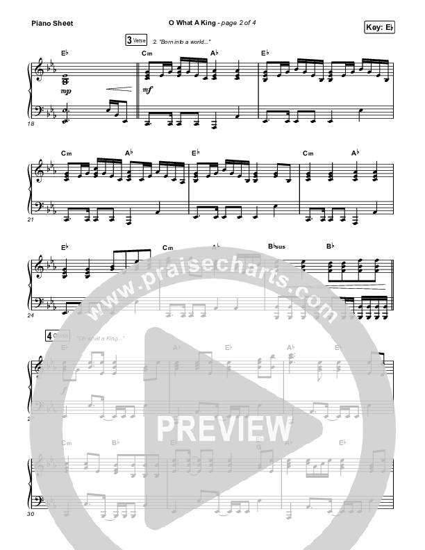O What A King (Worship Choir SAB) Piano Sheet (Katy Nichole / Arr. Luke Gambill)