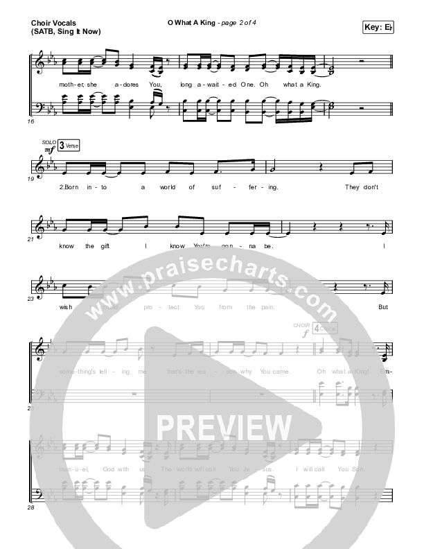 O What A King (Sing It Now SATB) Choir Sheet (SATB) (Katy Nichole / Arr. Luke Gambill)