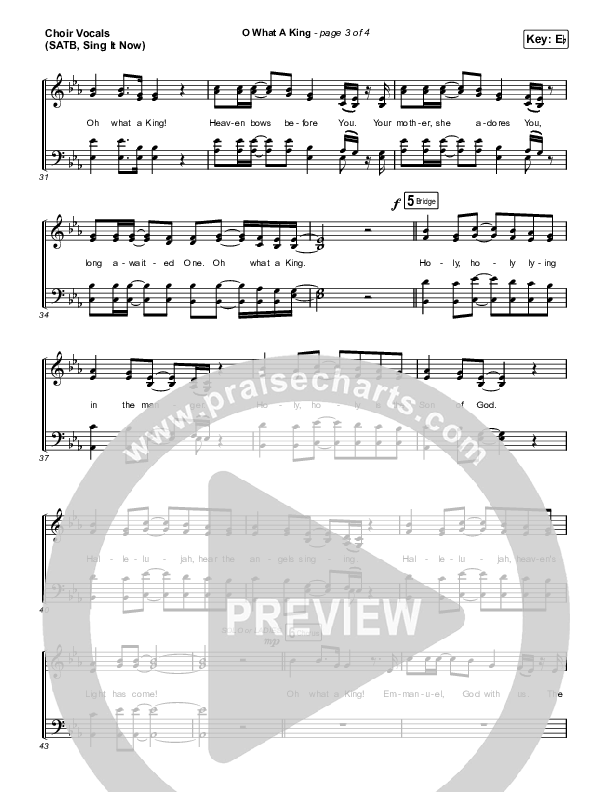 O What A King (Sing It Now SATB) Choir Sheet (SATB) (Katy Nichole / Arr. Luke Gambill)