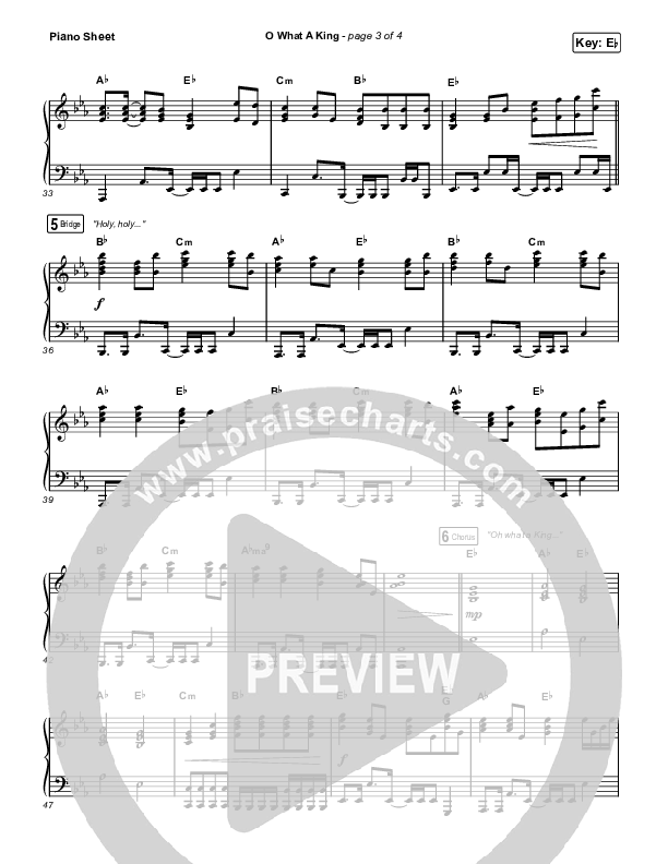 O What A King (Sing It Now SATB) Piano Sheet (Katy Nichole / Arr. Luke Gambill)