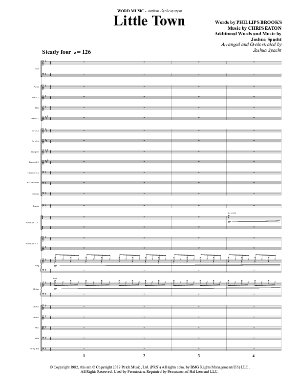 Little Town (Choral Anthem SATB) Conductor's Score (Word Music Choral / Arr. Joshua Spacht)