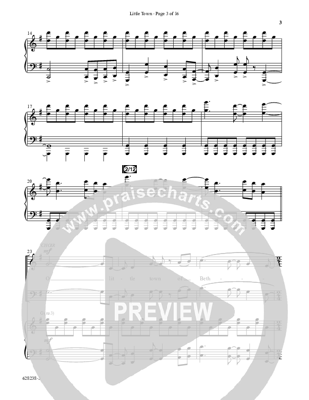 Little Town (Choral Anthem SATB) Anthem (SATB/Piano) (Word Music Choral / Arr. Joshua Spacht)