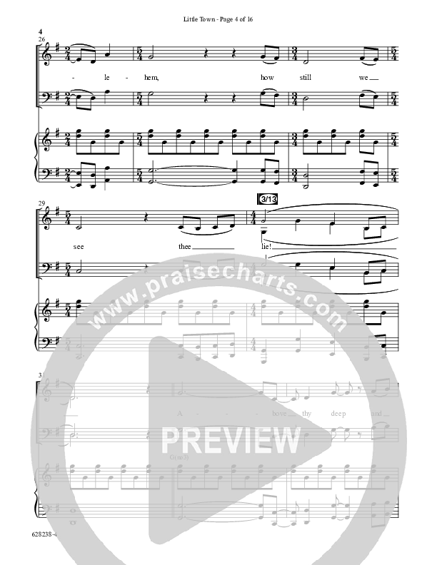 Little Town (Choral Anthem SATB) Anthem (SATB/Piano) (Word Music Choral / Arr. Joshua Spacht)