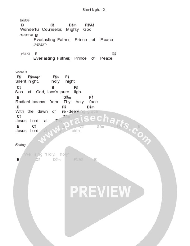 Silent Night Chord Chart (Erica Violet)