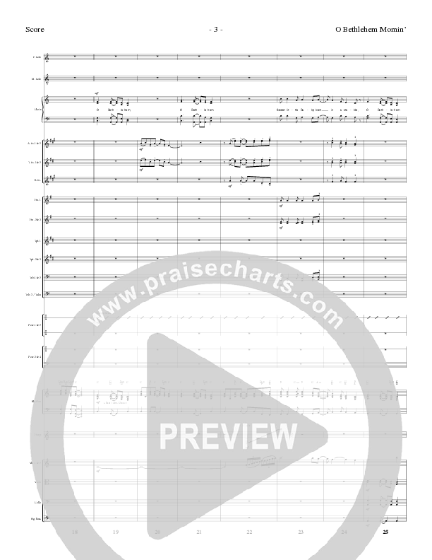 O Bethlehem Mornin' (Choral Anthem SATB) Orchestration (Lillenas Choral / Arr. David Clydesdale)