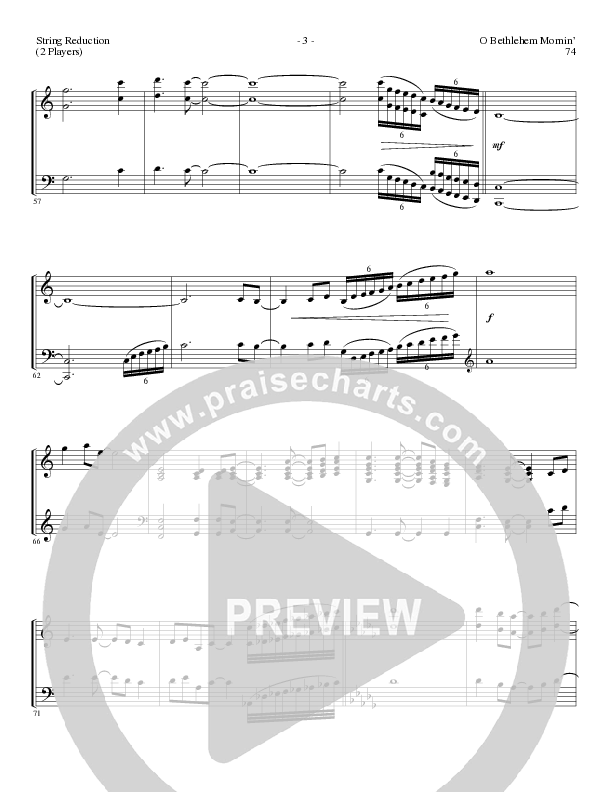 O Bethlehem Mornin' (Choral Anthem SATB) String Reduction (Lillenas Choral / Arr. David Clydesdale)