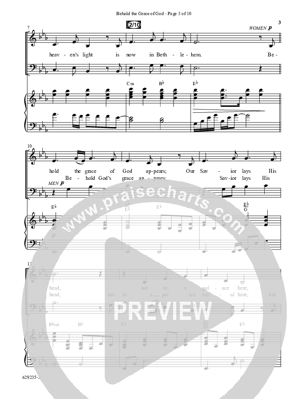 Behold The Grace Of God (Choral Anthem SATB) Anthem (SATB/Piano) (Word Music Choral / Arr. J. Daniel Smith)