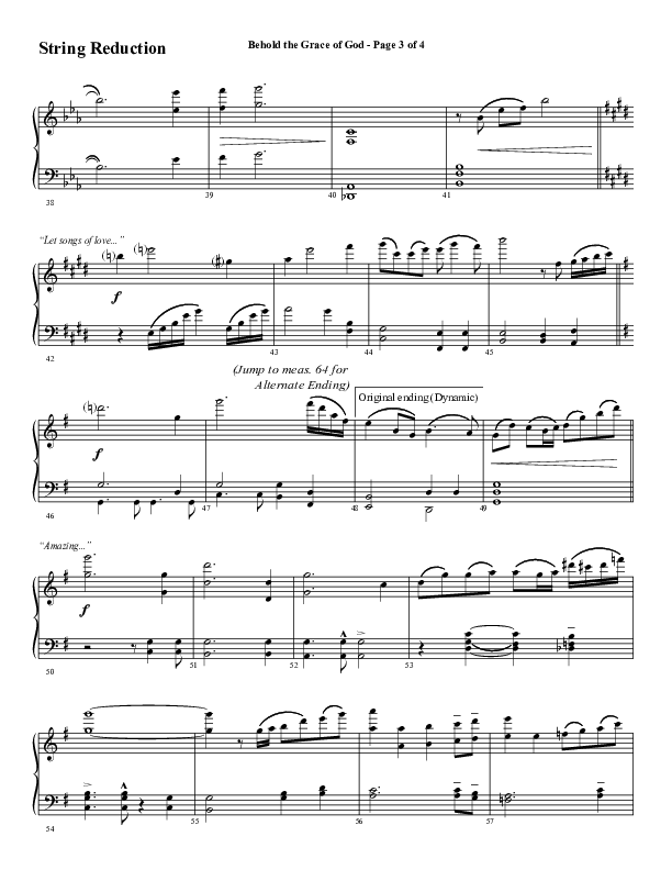 Behold The Grace Of God (Choral Anthem SATB) String Reduction (Word Music Choral / Arr. J. Daniel Smith)