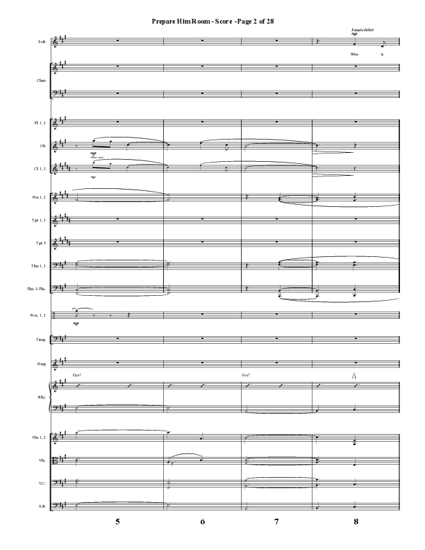 Prepare Him Room (Choral Anthem SATB) Conductor's Score (Word Music Choral / Arr. Marty Hamby)