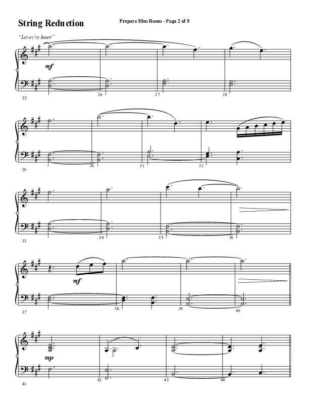 Prepare Him Room (Choral Anthem SATB) String Reduction (Word Music Choral / Arr. Marty Hamby)