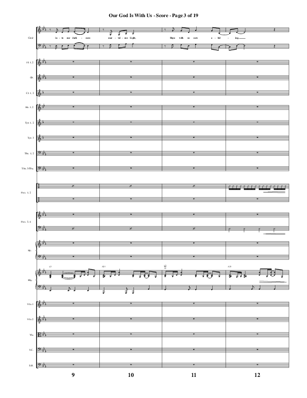 Our God Is With Us (Choral Anthem SATB) Conductor's Score (Word Music Choral / Arr. Daniel Semsen)