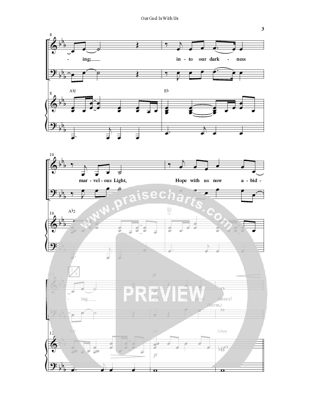 Our God Is With Us (Choral Anthem SATB) Anthem (SATB/Piano) (Word Music Choral / Arr. Daniel Semsen)