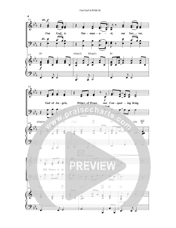 Our God Is With Us (Choral Anthem SATB) Anthem (SATB/Piano) (Word Music Choral / Arr. Daniel Semsen)