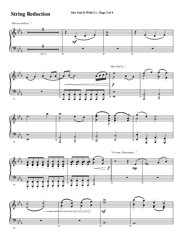 Our God Is With Us (Choral Anthem SATB) String Reduction (Word Music Choral / Arr. Daniel Semsen)