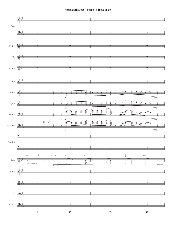 Wonderful Love (Choral Anthem SATB) Orchestration (Word Music Choral / Arr. Cliff Duren)