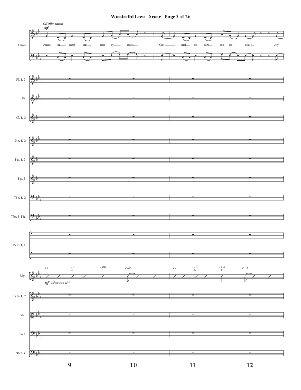 Wonderful Love (Choral Anthem SATB) Orchestration (Word Music Choral / Arr. Cliff Duren)