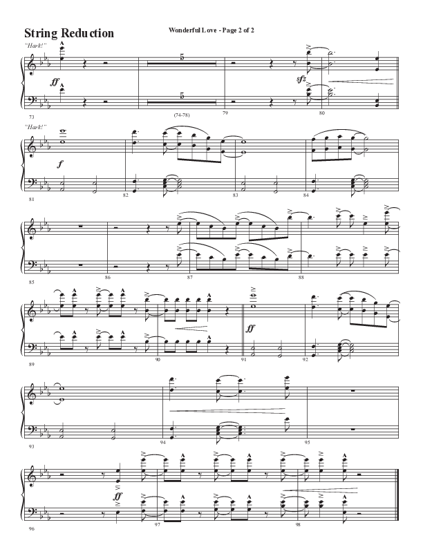 Wonderful Love (Choral Anthem SATB) String Reduction (Word Music Choral / Arr. Cliff Duren)