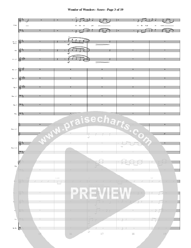 Wonder Of Wonders (Choral Anthem SATB) Orchestration (Word Music Choral / Arr. Daniel Semsen)