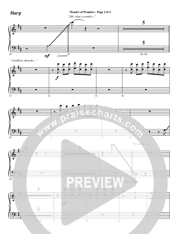 Wonder Of Wonders (Choral Anthem SATB) Harp (Word Music Choral / Arr. Daniel Semsen)