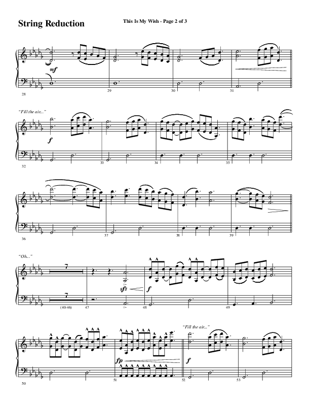 This Is My Wish (Choral Anthem SATB) String Reduction (Word Music Choral / Arr. Cliff Duren)