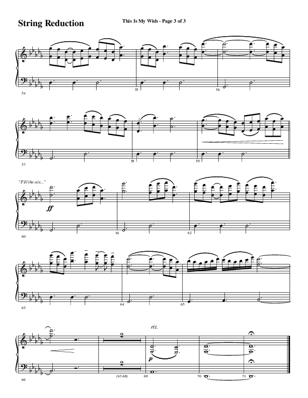 This Is My Wish (Choral Anthem SATB) String Reduction (Word Music Choral / Arr. Cliff Duren)