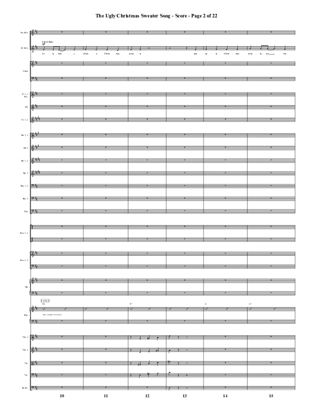 The Ugly Christmas Sweater Song (Choral Anthem SATB) Orchestration (Word Music Choral / Arr. Daniel Semsen)