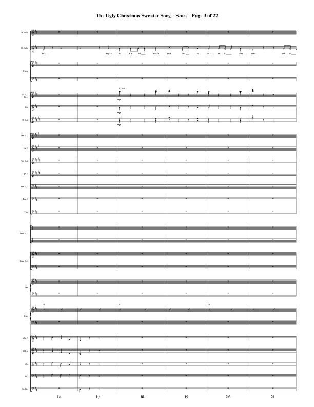 The Ugly Christmas Sweater Song (Choral Anthem SATB) Orchestration (Word Music Choral / Arr. Daniel Semsen)