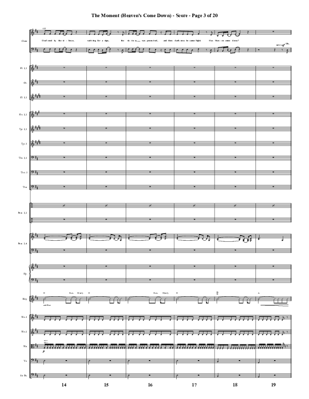 The Moment (Heaven's Come Down) (Choral Anthem SATB) Orchestration (Word Music Choral / Arr. Daniel Semsen)