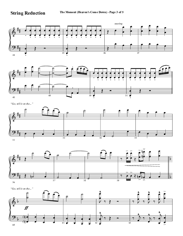 The Moment (Heaven's Come Down) (Choral Anthem SATB) String Reduction (Word Music Choral / Arr. Daniel Semsen)
