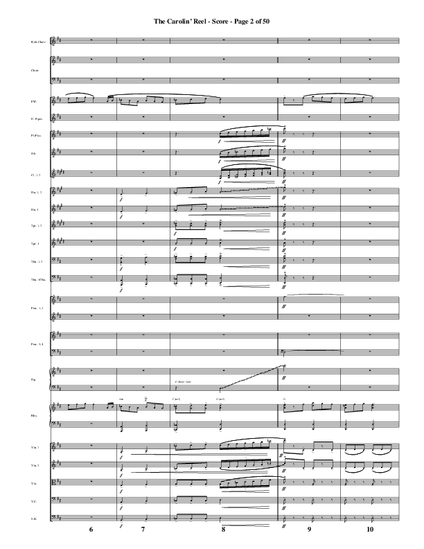 The Carolin' Reel (Choral Anthem SATB) Orchestration (Word Music Choral / Arr. Daniel Semsen)